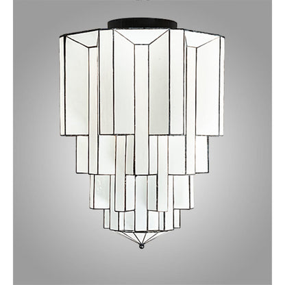 Meyda Tiffany Paramount 24" Wide Flush Mount Waterfall Ceiling Fixture - Antique Iron Gate Finish - GU24 Bulb Base