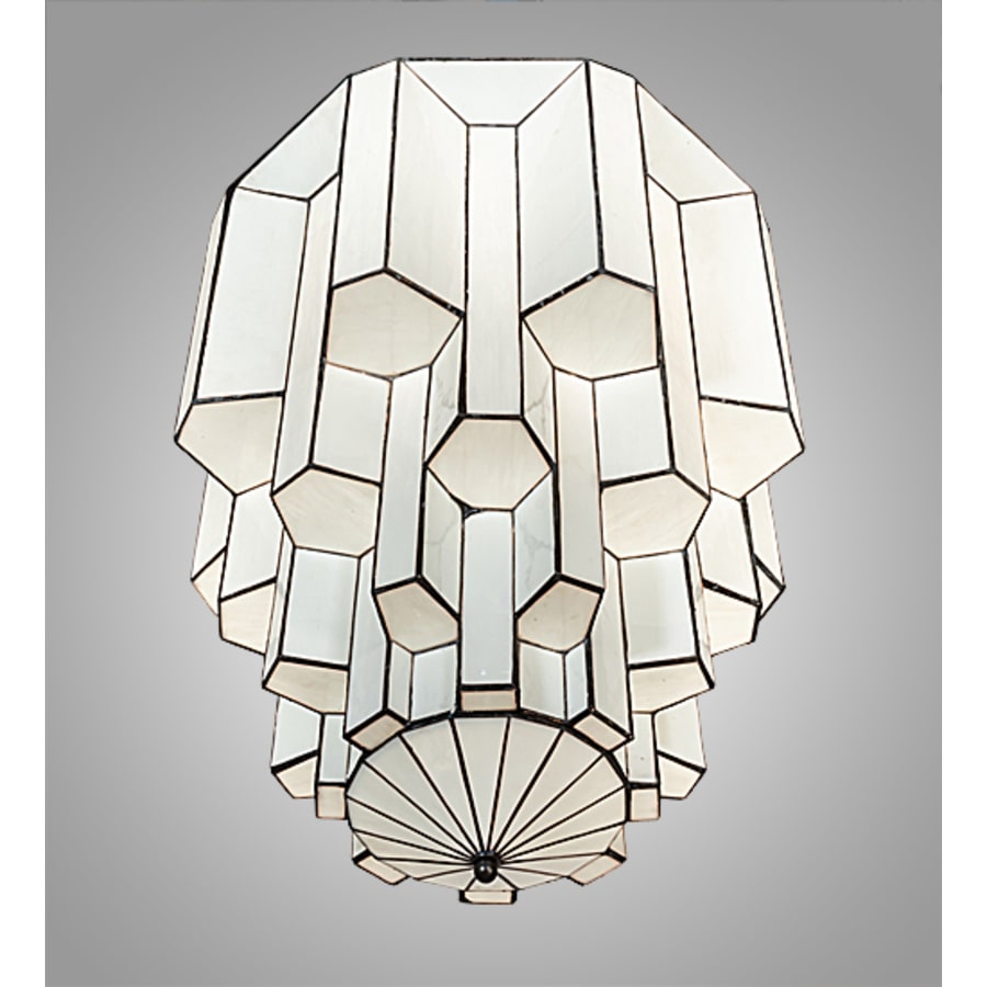 Meyda Tiffany Paramount 24" Wide Flush Mount Waterfall Ceiling Fixture - Antique Iron Gate Finish - GU24 Bulb Base