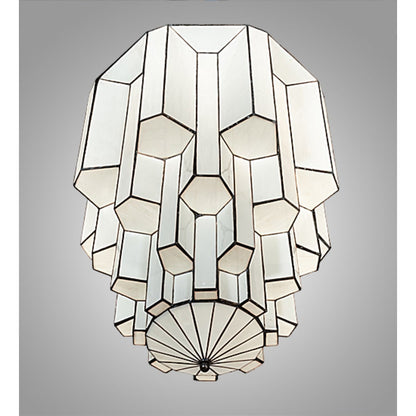 Meyda Tiffany Paramount 24" Wide Flush Mount Waterfall Ceiling Fixture - Antique Iron Gate Finish - GU24 Bulb Base