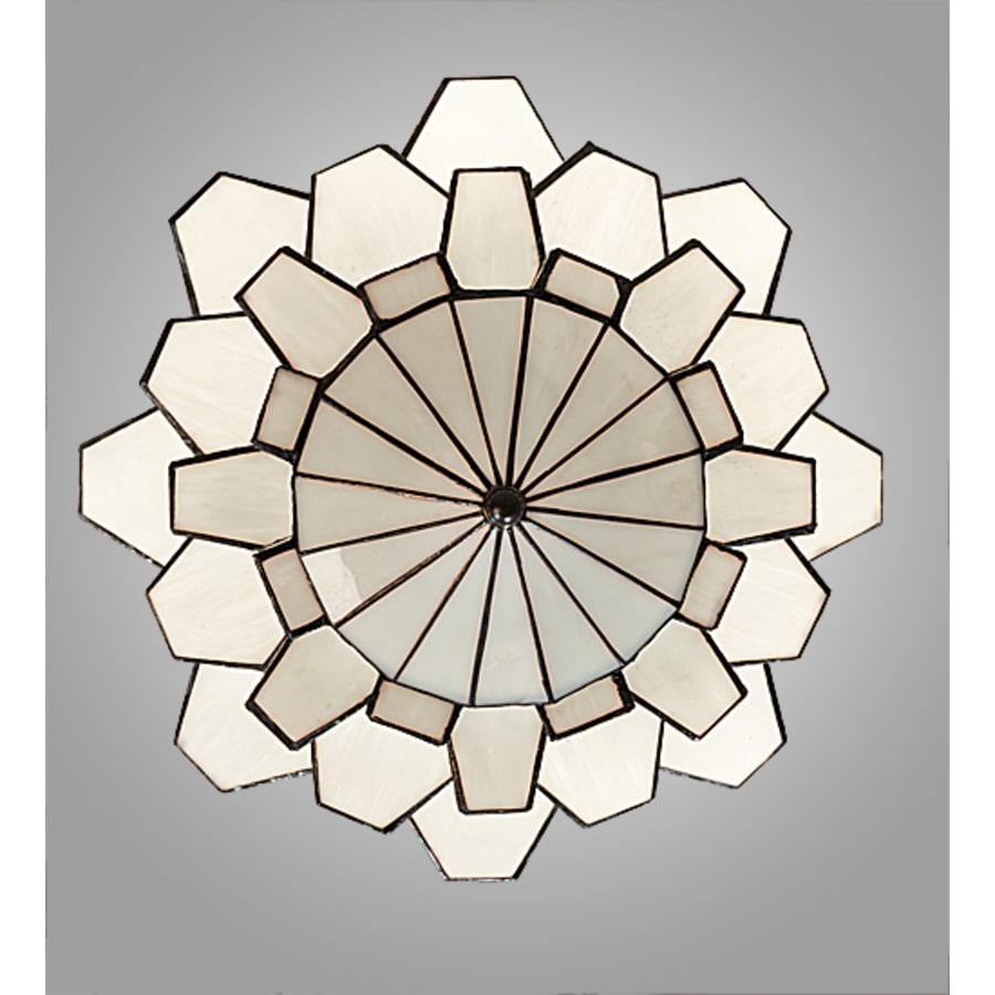 Meyda Tiffany Paramount 24" Wide Flush Mount Waterfall Ceiling Fixture - Antique Iron Gate Finish - GU24 Bulb Base