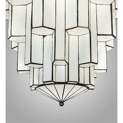 Meyda Tiffany Paramount 24" Wide Flush Mount Waterfall Ceiling Fixture - Antique Iron Gate Finish - GU24 Bulb Base