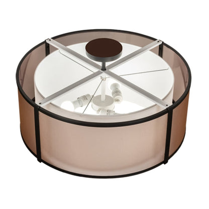 Meyda Tiffany Cilindro 3 Light 30" Wide Semi-Flush Drum Ceiling Fixture - Flat Black Finish - GU24 Bulb Base