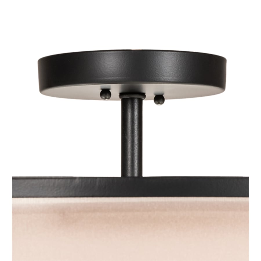 Meyda Tiffany Cilindro 3 Light 30" Wide Semi-Flush Drum Ceiling Fixture - Flat Black Finish - GU24 Bulb Base