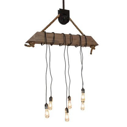 Meyda Tiffany 6 Light 44" Wide Taper Candle Linear Pendant