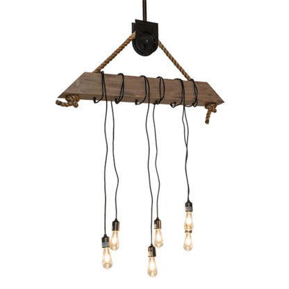 Meyda Tiffany 6 Light 44" Wide Taper Candle Linear Pendant