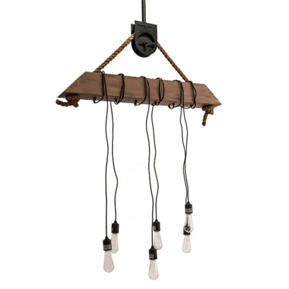 Meyda Tiffany 6 Light 44" Wide Taper Candle Linear Pendant