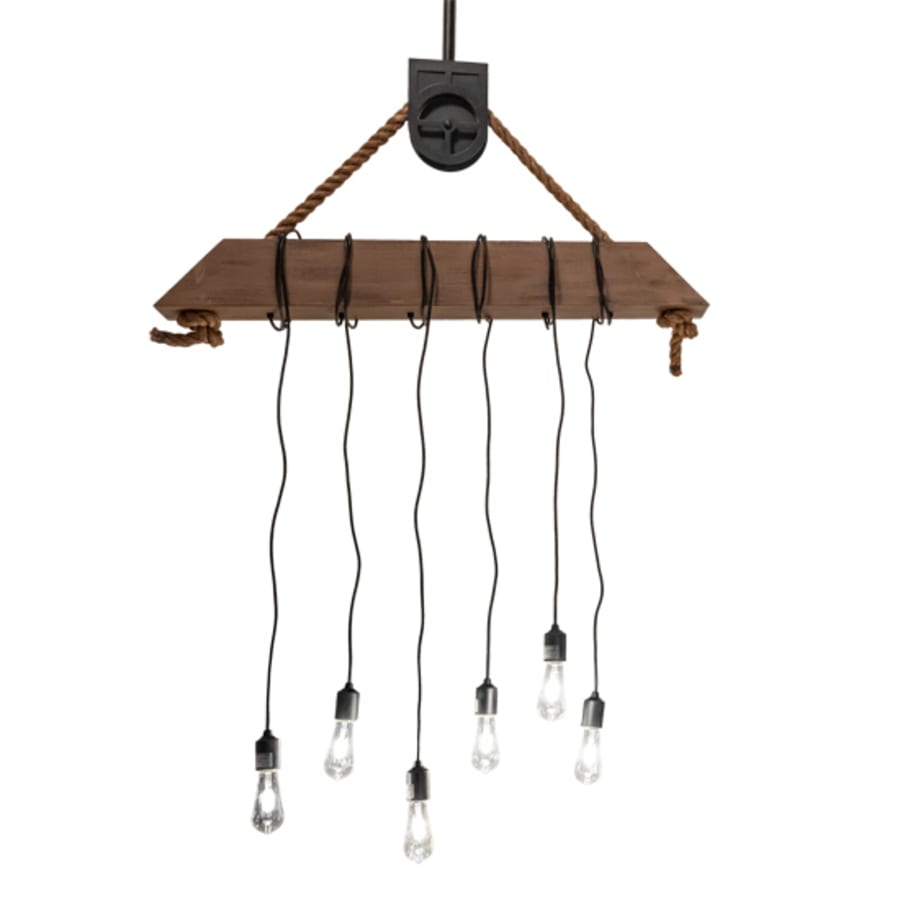 Meyda Tiffany 6 Light 44" Wide Taper Candle Linear Pendant