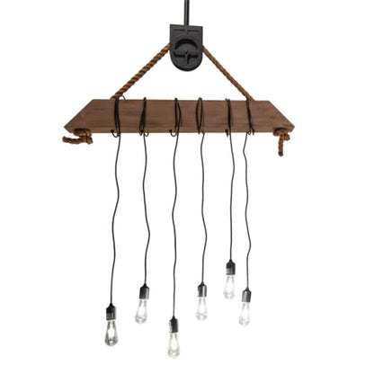 Meyda Tiffany 6 Light 44" Wide Taper Candle Linear Pendant