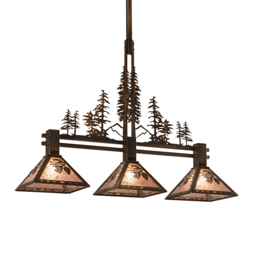 Meyda Tiffany 3 Light 45" Wide Linear Pendant