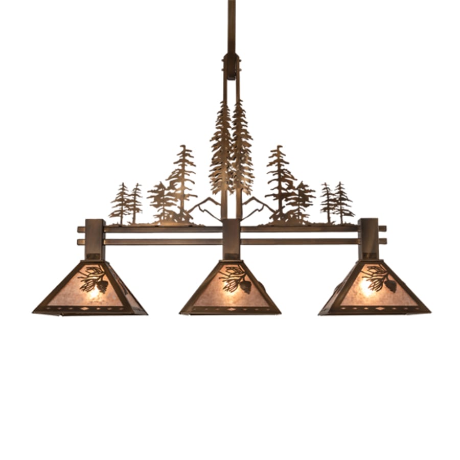 Meyda Tiffany 3 Light 45" Wide Linear Pendant