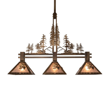 Meyda Tiffany 3 Light 45" Wide Linear Pendant