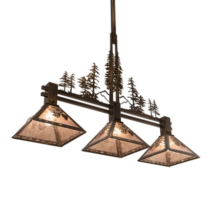 Meyda Tiffany 3 Light 45" Wide Linear Pendant