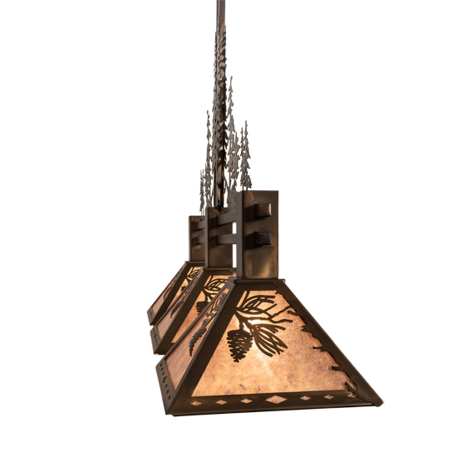 Meyda Tiffany 3 Light 45" Wide Linear Pendant