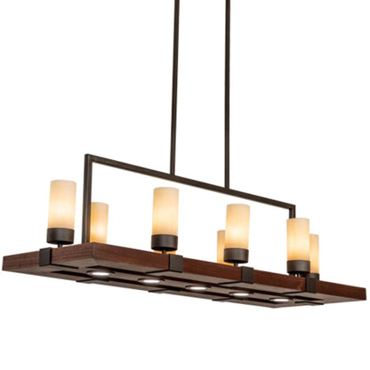 Meyda Tiffany 8 Light 48" Wide Pillar Candle Linear Pendant