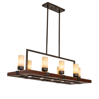 Meyda Tiffany 8 Light 48" Wide Pillar Candle Linear Pendant