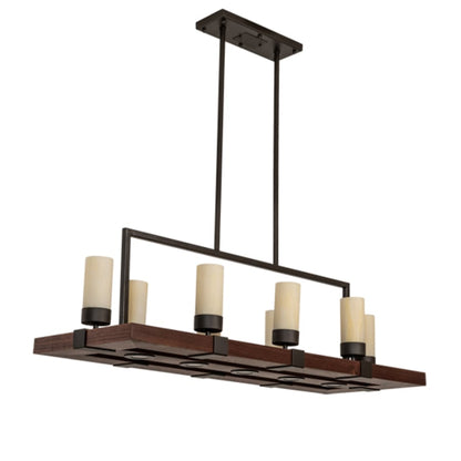 Meyda Tiffany 8 Light 48" Wide Pillar Candle Linear Pendant