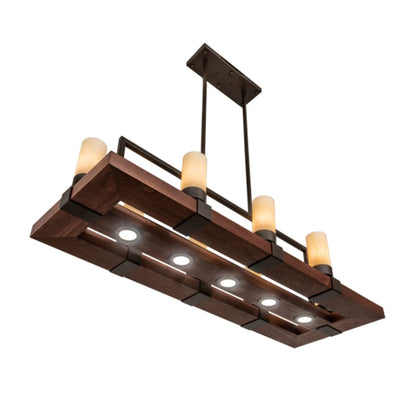 Meyda Tiffany 8 Light 48" Wide Pillar Candle Linear Pendant