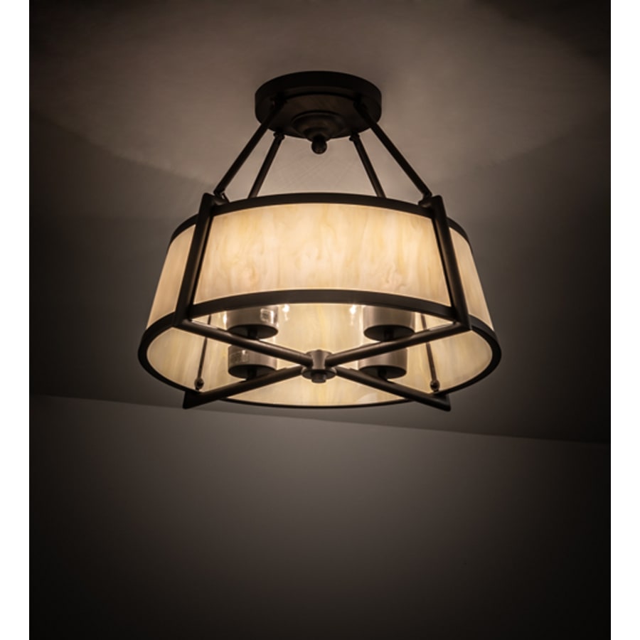 Meyda Tiffany Cilindro Lucy 4 Light 24" Wide Semi-Flush Ceiling Fixture