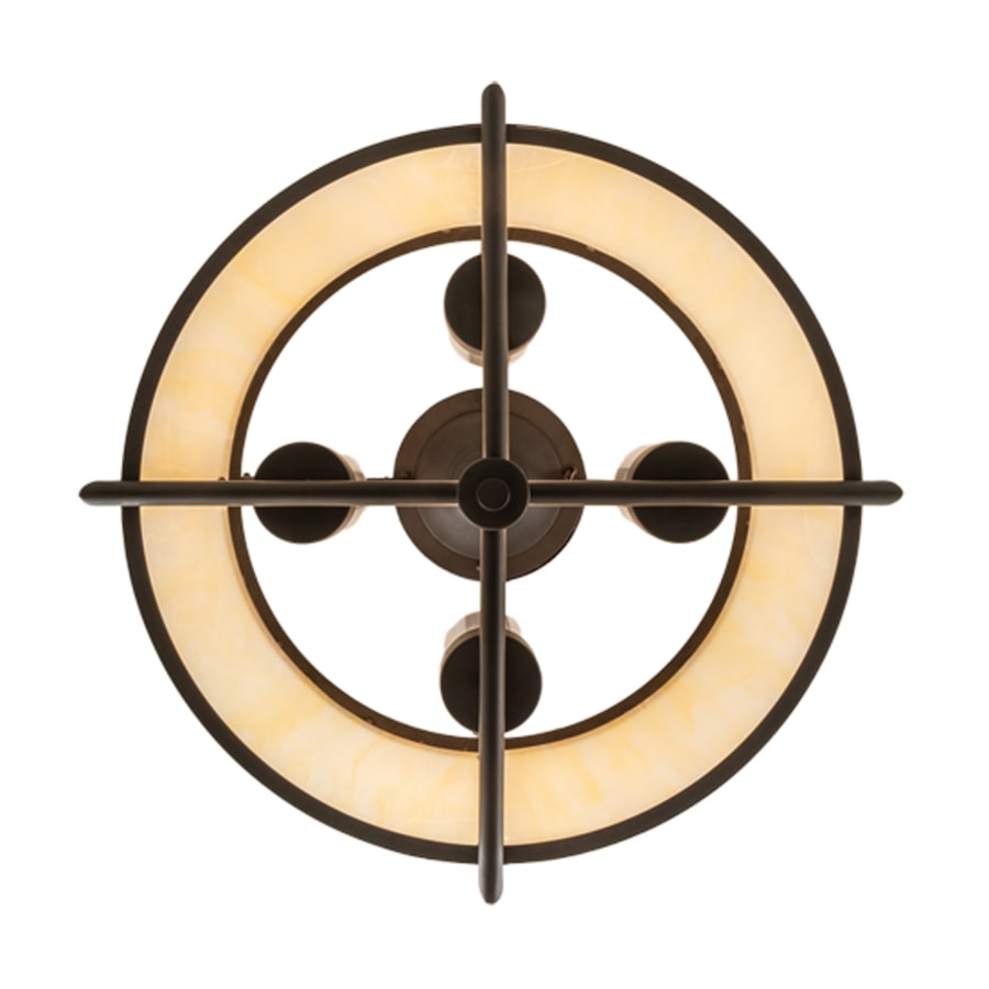 Meyda Tiffany Cilindro Lucy 4 Light 24" Wide Semi-Flush Ceiling Fixture