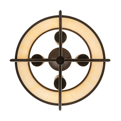 Meyda Tiffany Cilindro Lucy 4 Light 24" Wide Semi-Flush Ceiling Fixture