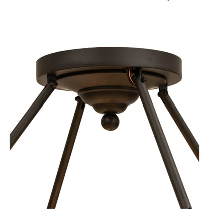 Meyda Tiffany Cilindro Lucy 4 Light 24" Wide Semi-Flush Ceiling Fixture
