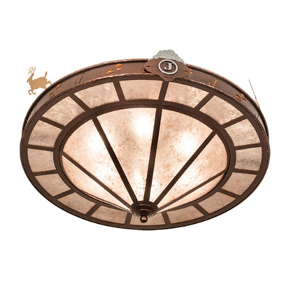 Meyda Tiffany Wildlife 6 Light 32" Wide Semi-Flush Ceiling Fixture