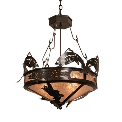 Meyda Tiffany 4 Light 24" Wide Abstract Pendant
