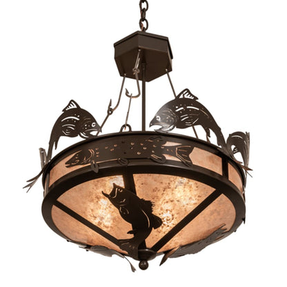 Meyda Tiffany 4 Light 24" Wide Abstract Pendant
