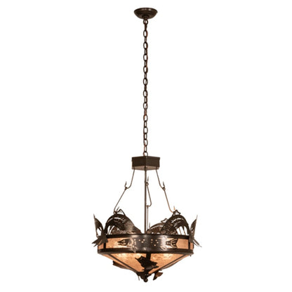 Meyda Tiffany 4 Light 24" Wide Abstract Pendant