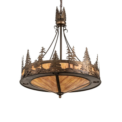 Meyda Tiffany 4 Light 30" Wide Abstract Pendant