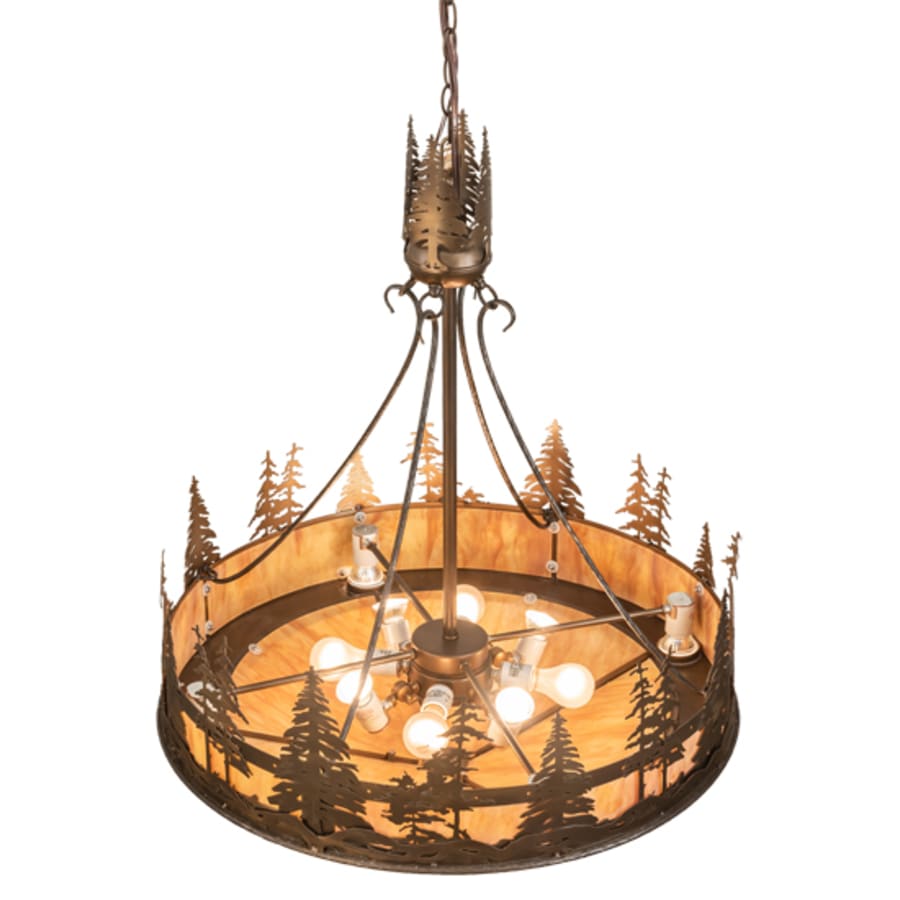 Meyda Tiffany 4 Light 30" Wide Abstract Pendant