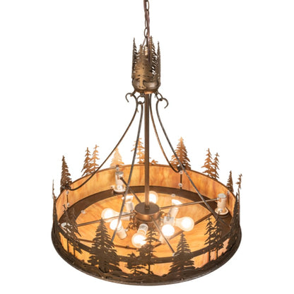 Meyda Tiffany 4 Light 30" Wide Abstract Pendant