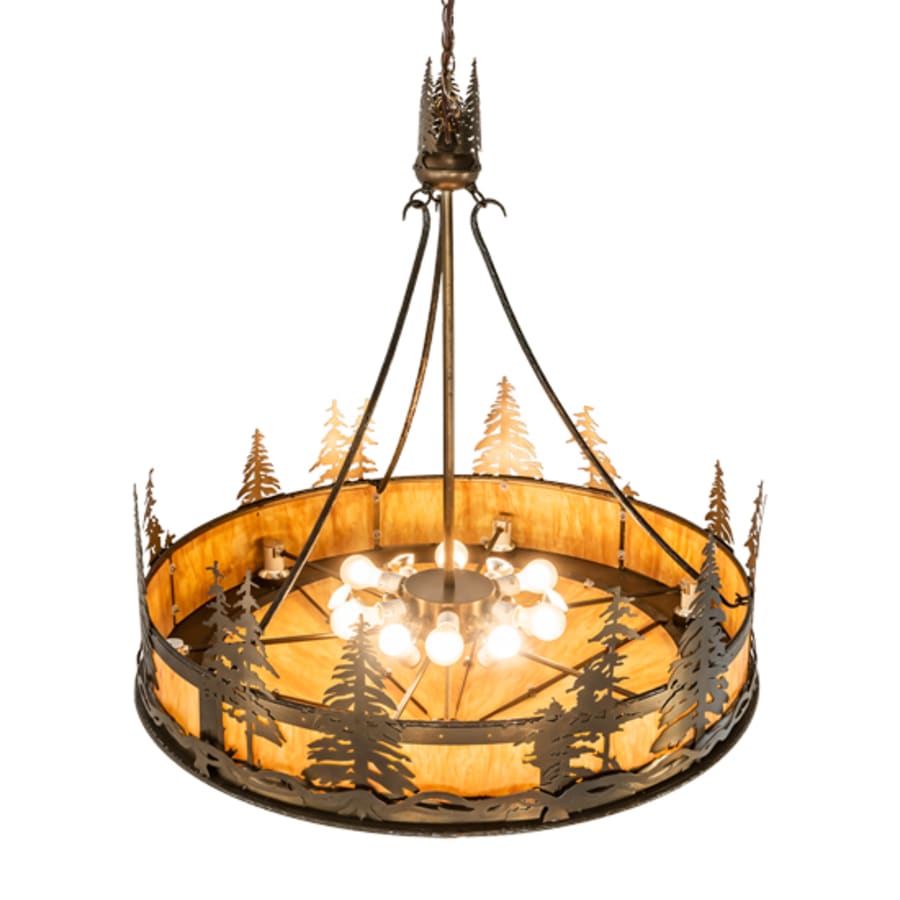 Meyda Tiffany 6 Light 41" Wide Abstract Pendant