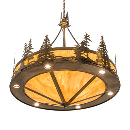 Meyda Tiffany 6 Light 41" Wide Abstract Pendant