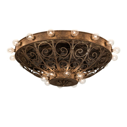 Meyda Tiffany Osteria 24 Light 46" Wide Flush Mount Bowl Ceiling Fixture