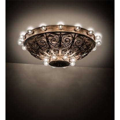 Meyda Tiffany Osteria 24 Light 46" Wide Flush Mount Bowl Ceiling Fixture