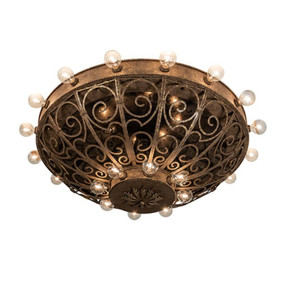 Meyda Tiffany Osteria 24 Light 46" Wide Flush Mount Bowl Ceiling Fixture