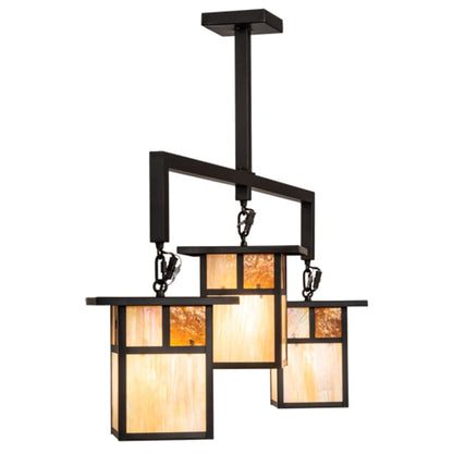 Meyda Tiffany 3 Light 47" Wide Linear Pendant