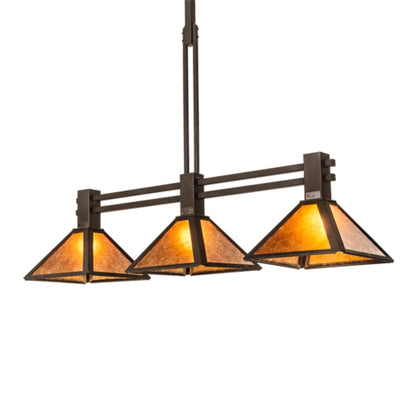 Meyda Tiffany 3 Light 45" Wide Linear Pendant