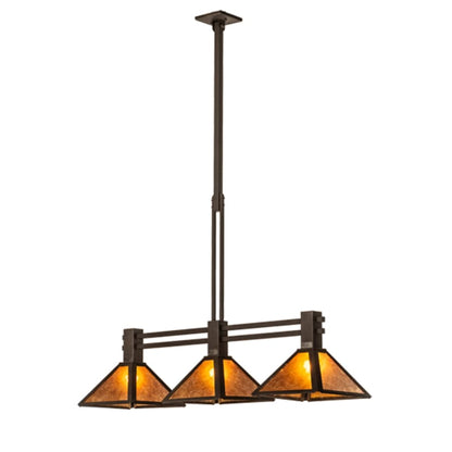 Meyda Tiffany 3 Light 45" Wide Linear Pendant