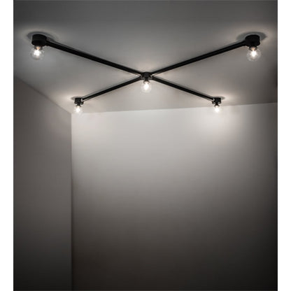 Meyda Tiffany Pronograde Jack 5 Light 96" Wide Flush Mount Ceiling Fixture