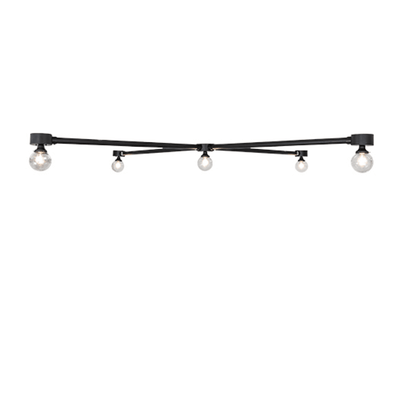 Meyda Tiffany Pronograde Jack 5 Light 96" Wide Flush Mount Ceiling Fixture