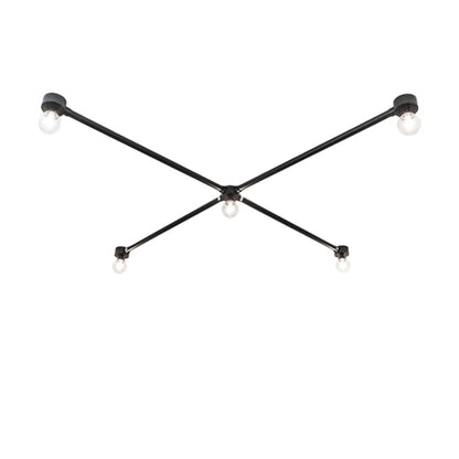 Meyda Tiffany Pronograde Jack 5 Light 96" Wide Flush Mount Ceiling Fixture