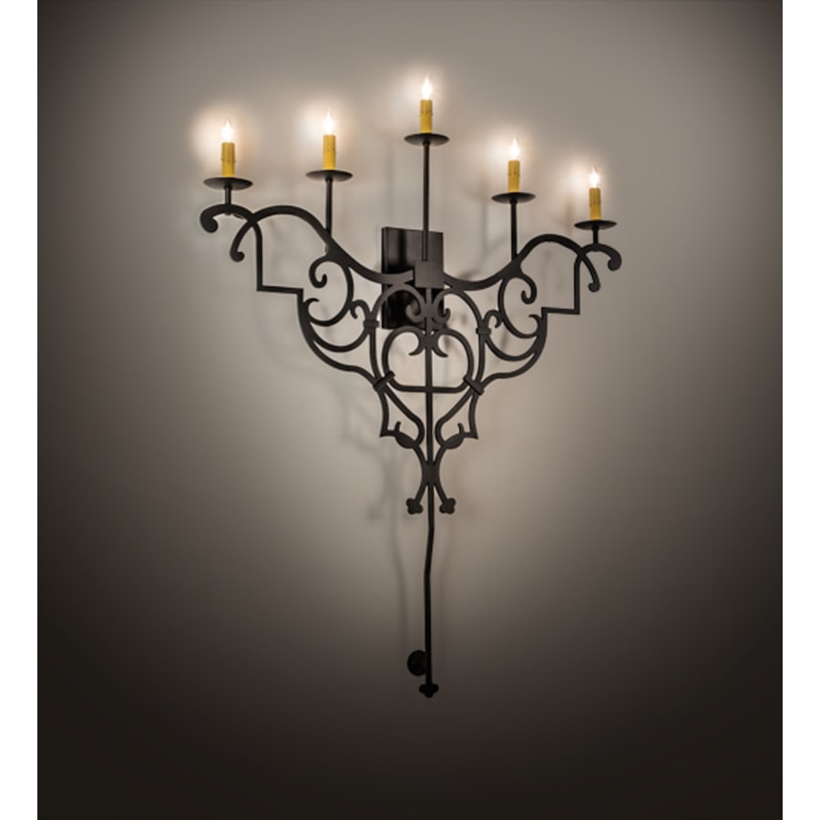 Meyda Tiffany Fleur De Lys 5 Light 45" Tall Wall Sconce