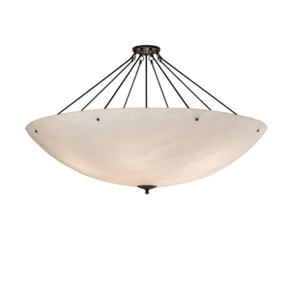 Meyda Tiffany Madison 12 Light 60" Wide Semi-Flush Bowl Ceiling Fixture - Gilded Tobacco Finish