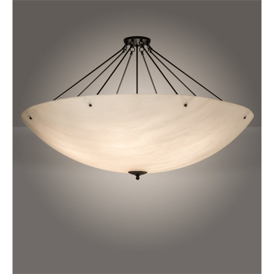 Meyda Tiffany Madison 12 Light 60" Wide Semi-Flush Bowl Ceiling Fixture - Gilded Tobacco Finish