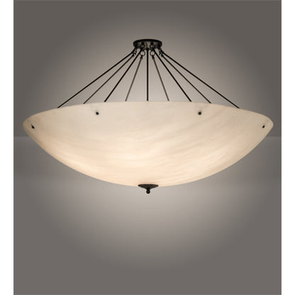 Meyda Tiffany Madison 12 Light 60" Wide Semi-Flush Bowl Ceiling Fixture - Gilded Tobacco Finish