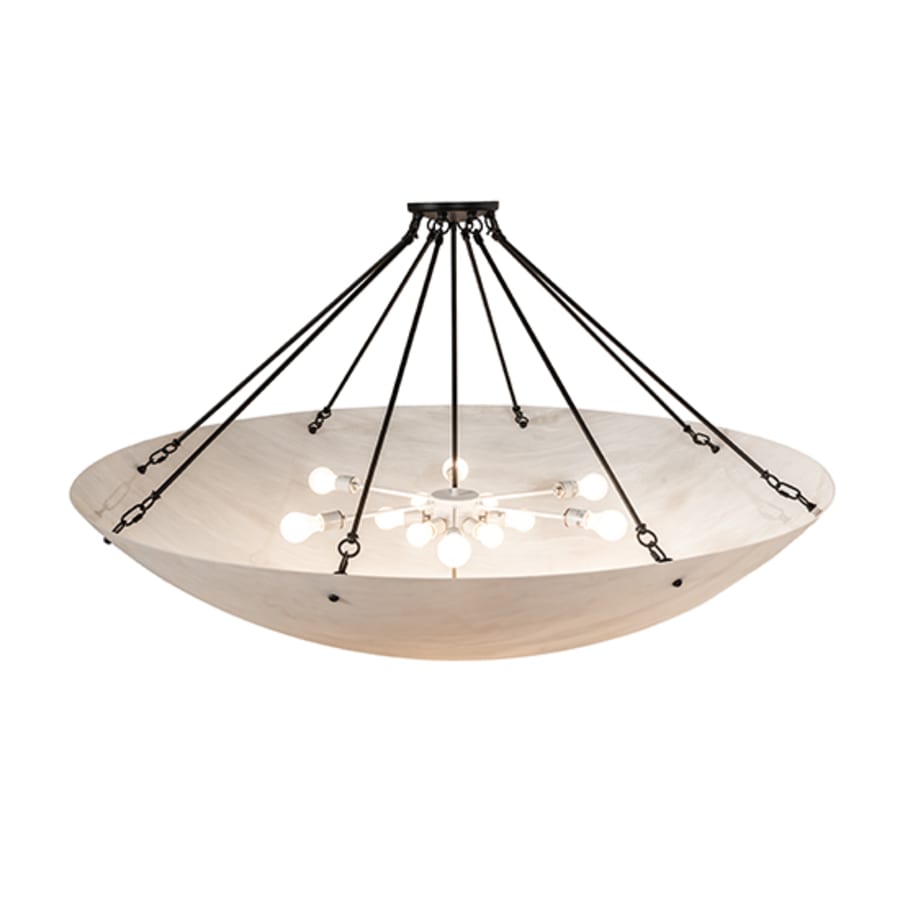 Meyda Tiffany Madison 12 Light 60" Wide Semi-Flush Bowl Ceiling Fixture - Gilded Tobacco Finish