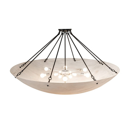 Meyda Tiffany Madison 12 Light 60" Wide Semi-Flush Bowl Ceiling Fixture - Gilded Tobacco Finish
