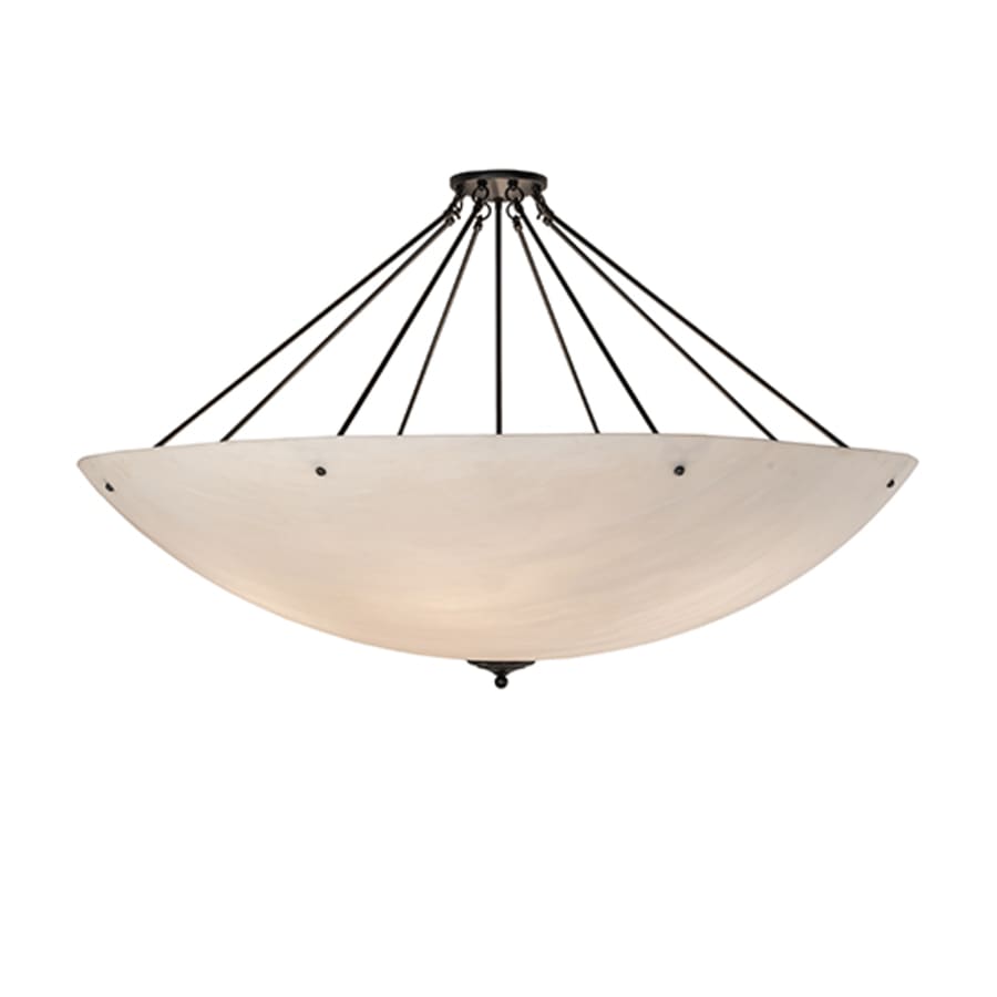 Meyda Tiffany Madison 12 Light 60" Wide Semi-Flush Bowl Ceiling Fixture - Gilded Tobacco Finish